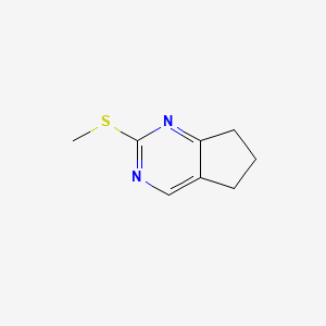 molecular formula C8H10N2S B2858531 2-(Methylthio)-6,7-dihydro-5H-cyclopenta[d]pyrimidine CAS No. 36274-34-7