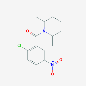 molecular formula C14H17ClN2O3 B2858533 (2-Chloro-5-nitrophenyl)(2,6-dimethylpiperidin-1-yl)methanone CAS No. 325814-12-8