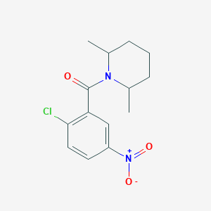 molecular formula C14H17ClN2O3 B2858533 1-(2-Chloro-5-nitrobenzoyl)-2,6-dimethylpiperidine CAS No. 325814-12-8