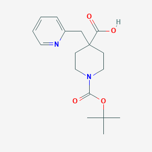 molecular formula C17H24N2O4 B2858537 1-(tert-Butoxycarbonyl)-4-(pyridin-2-ylmethyl)piperidine-4-carboxylic acid CAS No. 1700594-26-8