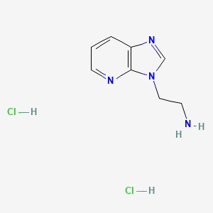 molecular formula C8H12Cl2N4 B2858539 2-Imidazo[4,5-b]pyridin-3-ylethanamine;dihydrochloride CAS No. 2445784-96-1