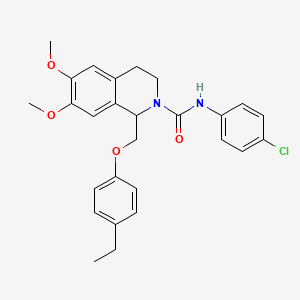 N-(4-chlorophenyl)-1-((4-ethylphenoxy)methyl)-6,7-dimethoxy-3,4-dihydroisoquinoline-2(1H)-carboxamide