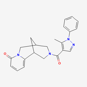 3-(5-methyl-1-phenyl-1H-pyrazole-4-carbonyl)-3,4,5,6-tetrahydro-1H-1,5-methanopyrido[1,2-a][1,5]diazocin-8(2H)-one