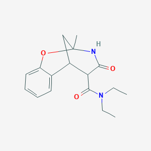molecular formula C17H22N2O3 B285855 N,N-diethyl-2-methyl-4-oxo-3,4,5,6-tetrahydro-2H-2,6-methano-1,3-benzoxazocine-5-carboxamide 