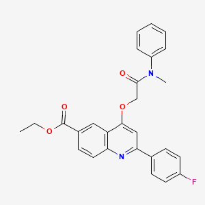 Ethyl 2-(4-fluorophenyl)-4-(2-(methyl(phenyl)amino)-2-oxoethoxy)quinoline-6-carboxylate