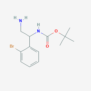 molecular formula C13H19BrN2O2 B2858552 Tert-butyl N-[2-amino-1-(2-bromophenyl)ethyl]carbamate CAS No. 1903493-07-1