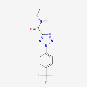 molecular formula C11H10F3N5O B2858556 N-ethyl-2-(4-(trifluoromethyl)phenyl)-2H-tetrazole-5-carboxamide CAS No. 1396781-94-4
