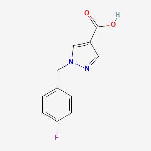 molecular formula C11H9FN2O2 B2858558 1-(4-Fluorobenzyl)-1H-pyrazole-4-carboxylic acid CAS No. 1154881-57-8