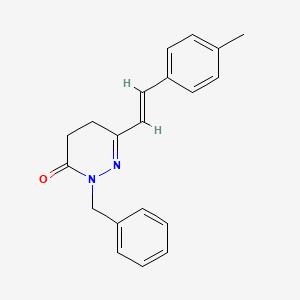 molecular formula C20H20N2O B2858563 2-苄基-6-(4-甲基苯乙烯基)-4,5-二氢-3(2H)-哒嗪酮 CAS No. 1164526-25-3