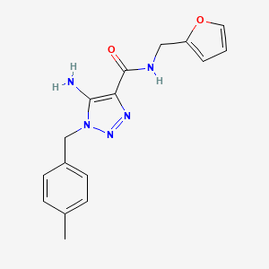 molecular formula C16H17N5O2 B2858565 5-amino-N-(furan-2-ylmethyl)-1-(4-methylbenzyl)-1H-1,2,3-triazole-4-carboxamide CAS No. 900013-43-6