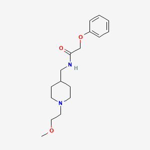 molecular formula C17H26N2O3 B2858572 N-((1-(2-methoxyethyl)piperidin-4-yl)methyl)-2-phenoxyacetamide CAS No. 954018-48-5