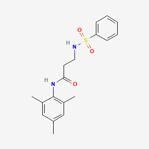 3-(benzenesulfonamido)-N-(2,4,6-trimethylphenyl)propanamide
