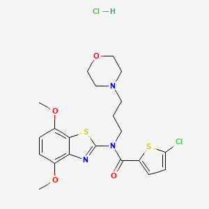5-chloro-N-(4,7-dimethoxy-1,3-benzothiazol-2-yl)-N-(3-morpholin-4-ylpropyl)thiophene-2-carboxamide;hydrochloride