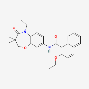 2-ethoxy-N-(5-ethyl-3,3-dimethyl-4-oxo-2,3,4,5-tetrahydro-1,5-benzoxazepin-8-yl)naphthalene-1-carboxamide