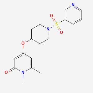 molecular formula C17H21N3O4S B2858581 1,6-二甲基-4-((1-(吡啶-3-磺酰基)哌啶-4-基)氧基)吡啶-2(1H)-酮 CAS No. 2034430-54-9