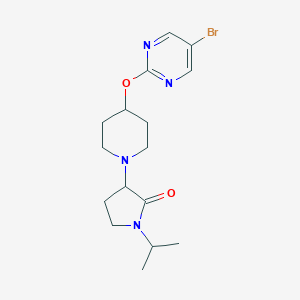 3-{4-[(5-Bromopyrimidin-2-yl)oxy]piperidin-1-yl}-1-(propan-2-yl)pyrrolidin-2-one