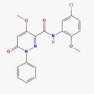 molecular formula C19H16ClN3O4 B2858594 N-(5-chloro-2-methoxyphenyl)-4-methoxy-6-oxo-1-phenylpyridazine-3-carboxamide CAS No. 1004640-50-9