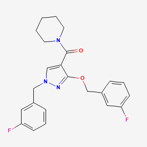 (1-(3-fluorobenzyl)-3-((3-fluorobenzyl)oxy)-1H-pyrazol-4-yl)(piperidin-1-yl)methanone