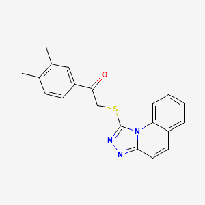 1-(3,4-Dimethylphenyl)-2-{[1,2,4]triazolo[4,3-a]quinolin-1-ylsulfanyl}ethan-1-one