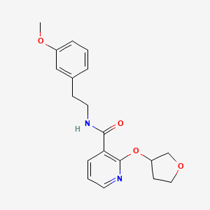 molecular formula C19H22N2O4 B2858602 N-(3-methoxyphenethyl)-2-((tetrahydrofuran-3-yl)oxy)nicotinamide CAS No. 2034312-89-3