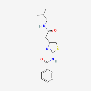 molecular formula C16H19N3O2S B2858605 N-(4-(2-(异丁基氨基)-2-氧代乙基)噻唑-2-基)苯甲酰胺 CAS No. 946357-02-4