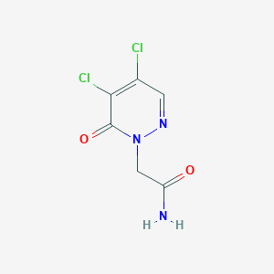 molecular formula C6H5Cl2N3O2 B2858606 2-(4,5-Dichloro-6-oxo-1,6-dihydropyridazin-1-yl)acetamide CAS No. 17284-92-3