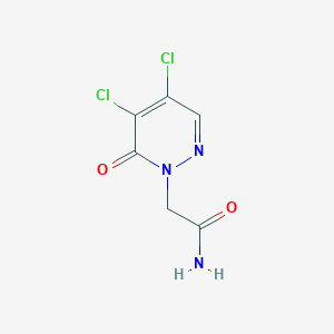 molecular formula C6H5Cl2N3O2 B2858606 2-(4,5-二氯-6-氧代-1,6-二氢吡啶并-1-基)乙酰胺 CAS No. 17284-92-3