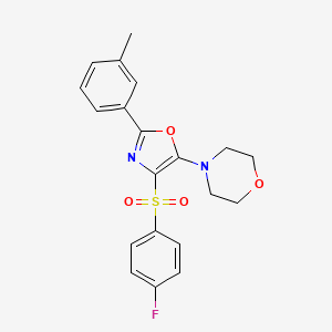 molecular formula C20H19FN2O4S B2858608 4-(4-((4-Fluorophenyl)sulfonyl)-2-(m-tolyl)oxazol-5-yl)morpholine CAS No. 862737-35-7