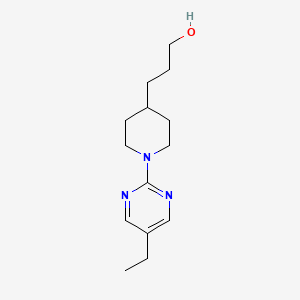 molecular formula C14H23N3O B2858609 3-(1-(5-Ethylpyrimidin-2-yl)piperidin-4-yl)propan-1-ol CAS No. 1046815-82-0