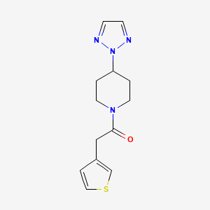 molecular formula C13H16N4OS B2858612 1-(4-(2H-1,2,3-triazol-2-yl)piperidin-1-yl)-2-(thiophen-3-yl)ethanone CAS No. 2201826-86-8