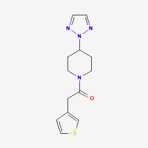 molecular formula C13H16N4OS B2858612 1-(4-(2H-1,2,3-三唑-2-基)哌啶-1-基)-2-(噻吩-3-基)乙酮 CAS No. 2201826-86-8