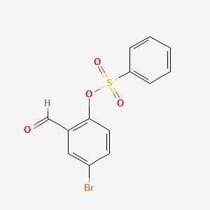 molecular formula C13H9BrO4S B2858613 4-Bromo-2-formylphenyl benzenesulfonate CAS No. 443664-22-0