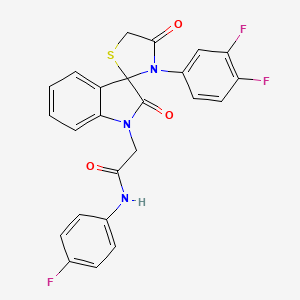 2-(3'-(3,4-difluorophenyl)-2,4'-dioxospiro[indoline-3,2'-thiazolidin]-1-yl)-N-(4-fluorophenyl)acetamide