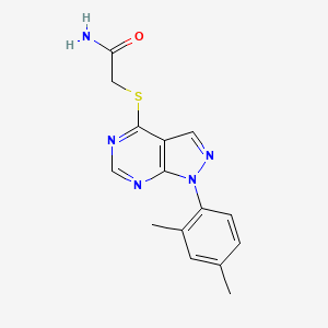 molecular formula C15H15N5OS B2858615 2-[1-(2,4-二甲基苯基)吡唑并[3,4-d]嘧啶-4-基]硫代乙酰胺 CAS No. 893925-07-0