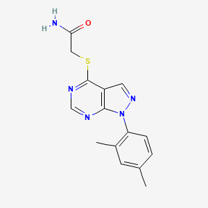 molecular formula C15H15N5OS B2858615 2-((1-(2,4-dimethylphenyl)-1H-pyrazolo[3,4-d]pyrimidin-4-yl)thio)acetamide CAS No. 893925-07-0