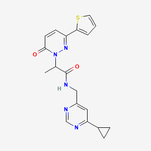 N-((6-cyclopropylpyrimidin-4-yl)methyl)-2-(6-oxo-3-(thiophen-2-yl)pyridazin-1(6H)-yl)propanamide