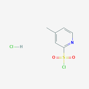 molecular formula C6H7Cl2NO2S B2858628 4-Methyl-pyridine-2-sulfonyl chloride hydrochloride CAS No. 1220039-42-8