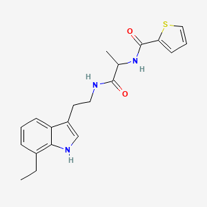 N-[1-[2-(7-Ethyl-1H-indol-3-yl)ethylamino]-1-oxopropan-2-yl]thiophene-2-carboxamide