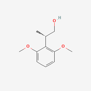molecular formula C11H16O3 B2858632 (2S)-2-(2,6-Dimethoxyphenyl)propan-1-ol CAS No. 2248202-64-2