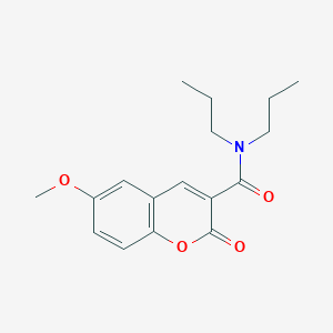 molecular formula C17H21NO4 B2858637 6-甲氧基-2-氧代-N,N-二丙基-2H-色烯-3-甲酰胺 CAS No. 433706-10-6