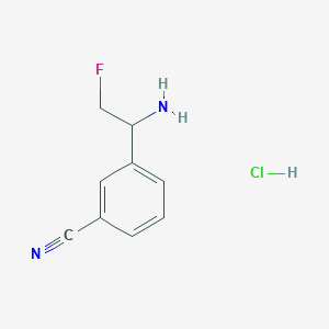 3-(1-Amino-2-fluoroethyl)benzonitrile hydrochloride