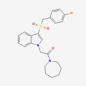 1-(azepan-1-yl)-2-{3-[(4-bromophenyl)methanesulfonyl]-1H-indol-1-yl}ethan-1-one