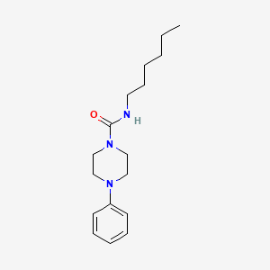 molecular formula C17H27N3O B2858659 N-己基-4-苯基哌嗪-1-甲酰胺 CAS No. 1022362-69-1