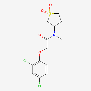 molecular formula C13H15Cl2NO4S B2858663 2-(2,4-二氯苯氧基)-N-(1,1-二氧代硫代环-3-基)-N-甲基乙酰胺 CAS No. 371220-10-9