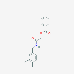{[(3,4-Dimethylphenyl)methyl]carbamoyl}methyl 4-tert-butylbenzoate