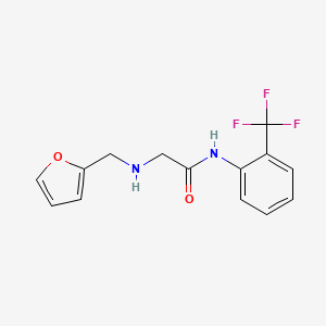 2-[(furan-2-ylmethyl)amino]-N-[2-(trifluoromethyl)phenyl]acetamide