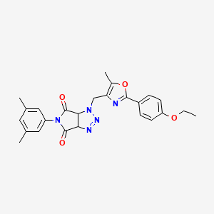 5-(3,5-dimethylphenyl)-1-{[2-(4-ethoxyphenyl)-5-methyl-1,3-oxazol-4-yl]methyl}-1H,3aH,4H,5H,6H,6aH-pyrrolo[3,4-d][1,2,3]triazole-4,6-dione