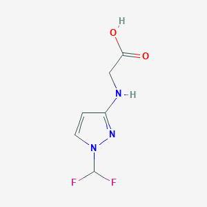 2-[[1-(Difluoromethyl)pyrazol-3-yl]amino]acetic acid