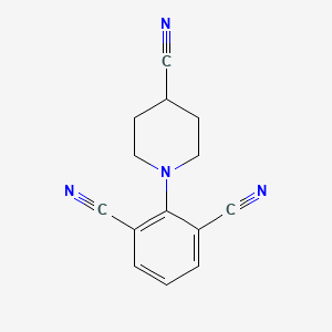 molecular formula C14H12N4 B2858702 2-(4-Cyanopiperidino)isophthalonitrile CAS No. 338962-72-4