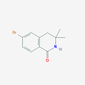 molecular formula C11H12BrNO B2858704 6-Bromo-3,3-dimethyl-3,4-dihydroisoquinolin-1(2H)-one CAS No. 2091182-77-1